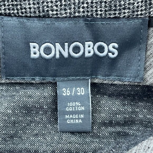Bonobos Mens Gray Checked Cotton Dress Pants Size 36/30 0340 - Picture 3 of 9